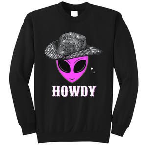 Cool Cowboy Hat Alien Howdy Space Western Disco Theme Sweatshirt