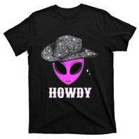 Cool Cowboy Hat Alien Howdy Space Western Disco Theme T-Shirt