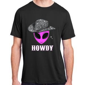 Cool Cowboy Hat Alien Howdy Space Western Disco Theme Adult ChromaSoft Performance T-Shirt