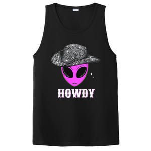 Cool Cowboy Hat Alien Howdy Space Western Disco Theme PosiCharge Competitor Tank