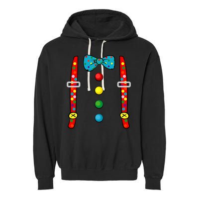 Clown Costume Halloween Funny Circus Clown Diy Costume Garment-Dyed Fleece Hoodie