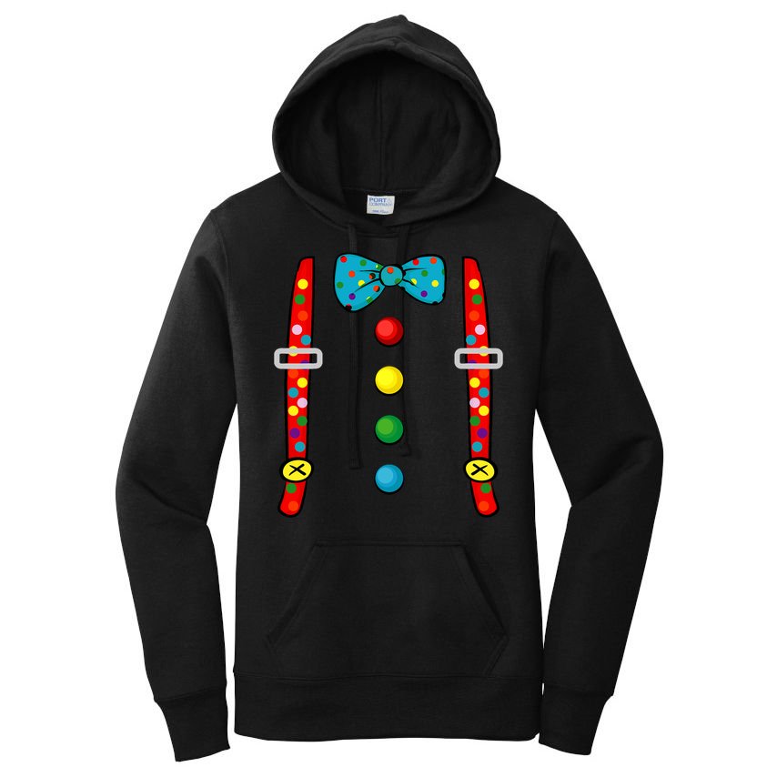 Clown Costume Halloween Funny Circus Clown Diy Costume Women's Pullover Hoodie