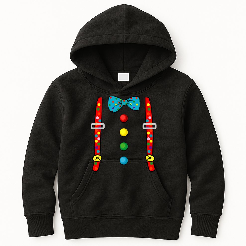 Clown Costume Halloween Funny Circus Clown Diy Costume Kids Hoodie