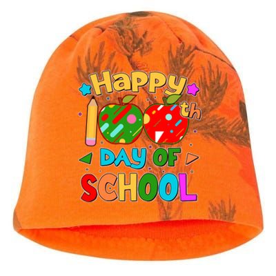 Cute Colorful Happy 100th Day Of School Kati - Camo Knit Beanie