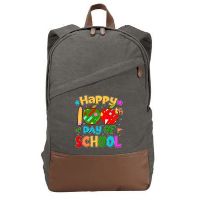 Cute Colorful Happy 100th Day Of School Cotton Canvas Backpack
