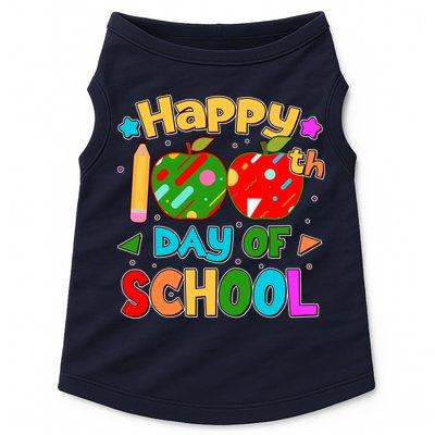 Cute Colorful Happy 100th Day Of School Doggie Tank