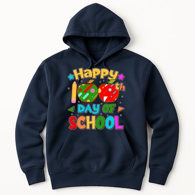 Cute Colorful Happy 100th Day Of School Hoodie