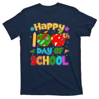 Cute Colorful Happy 100th Day Of School T-Shirt