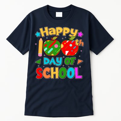Cute Colorful Happy 100th Day Of School Tall T-Shirt