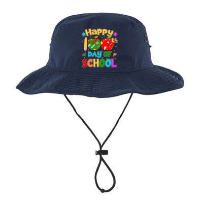 Cute Colorful Happy 100th Day Of School Bucket Hat