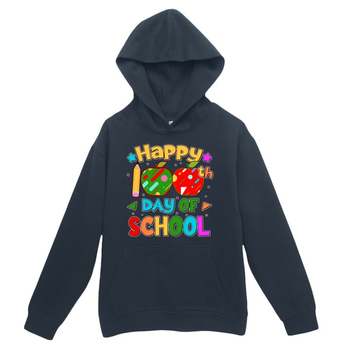 Cute Colorful Happy 100th Day Of School Urban Pullover Hoodie