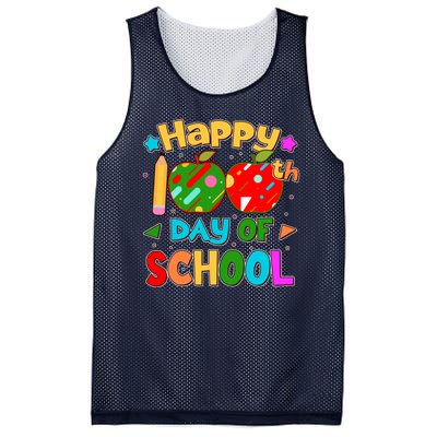 Cute Colorful Happy 100th Day Of School Mesh Reversible Basketball Jersey Tank