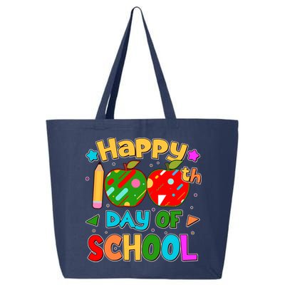 Cute Colorful Happy 100th Day Of School 25L Jumbo Tote