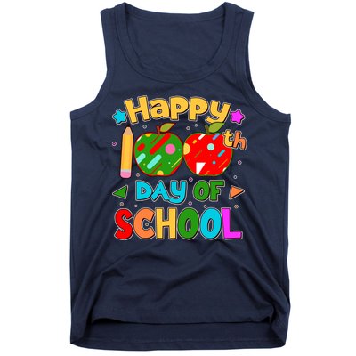 Cute Colorful Happy 100th Day Of School Tank Top