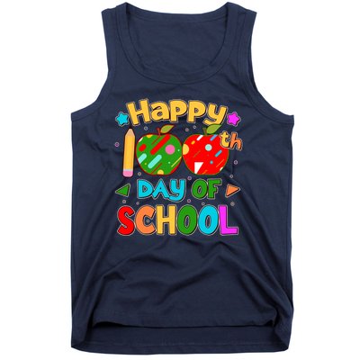 Cute Colorful Happy 100th Day Of School Tank Top