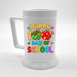 Cute Colorful Happy 100th Day Of School Beer Stein