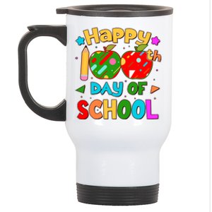 Cute Colorful Happy 100th Day Of School Stainless Steel Travel Mug