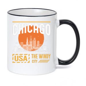 Chicago 11oz Black Color Changing Mug