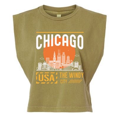 Chicago Garment-Dyed Women's Muscle Tee