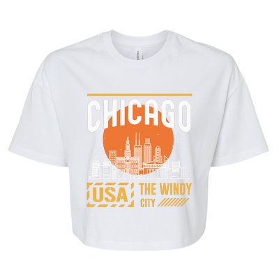 Chicago Bella+Canvas Jersey Crop Tee