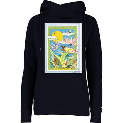 Cicadas Womens Funnel Neck Pullover Hood