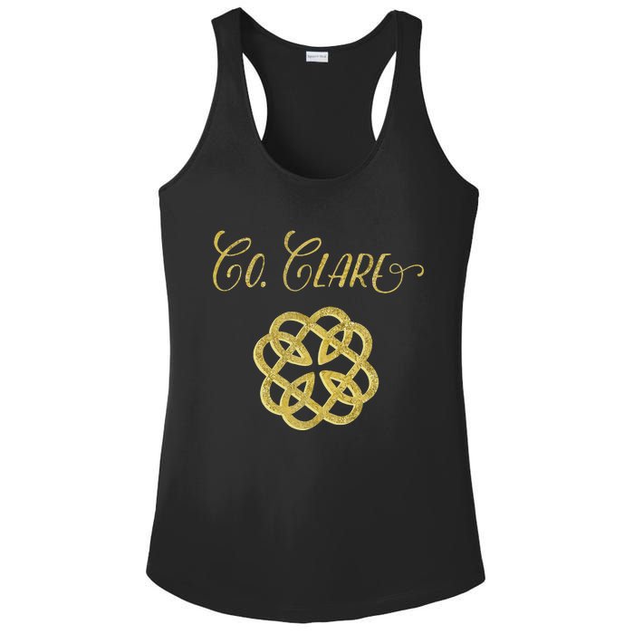 County Clare Ireland Heritage Saint Patrick's Day Ladies PosiCharge Competitor Racerback Tank