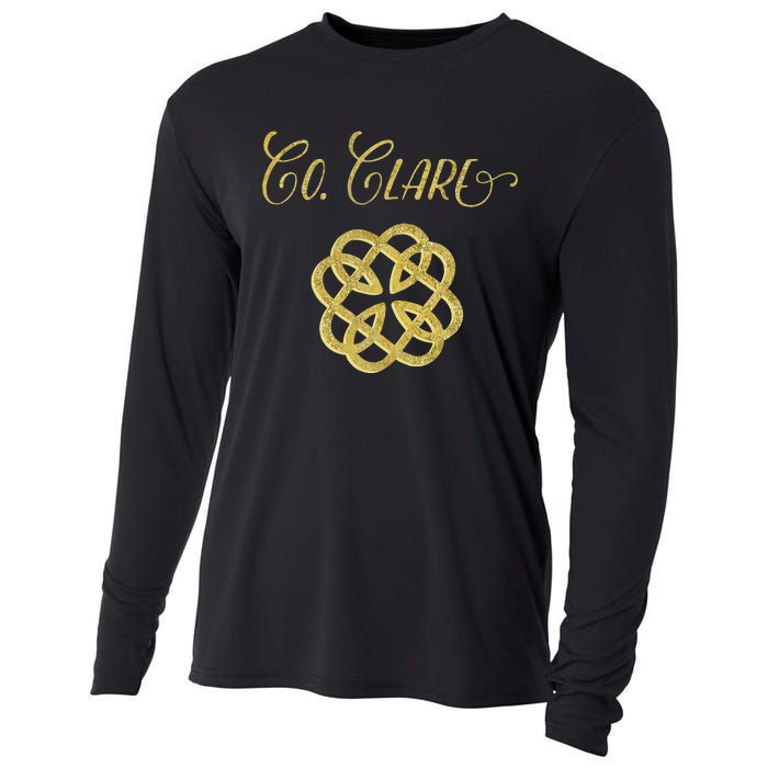 County Clare Ireland Heritage Saint Patrick's Day Cooling Performance Long Sleeve Crew