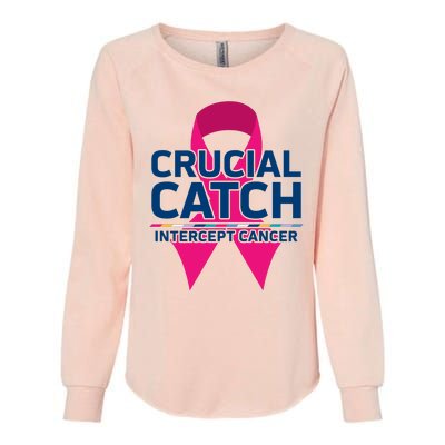 Crucial Catch Intercept Cancer Womens California Wash Sweatshirt