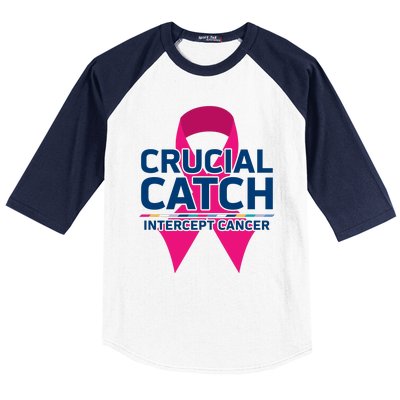 Crucial Catch Intercept Cancer Baseball Sleeve Shirt