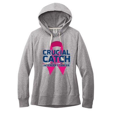 Crucial Catch Intercept Cancer Women's Fleece Hoodie