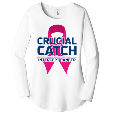 Crucial Catch Intercept Cancer Women's Perfect Tri Tunic Long Sleeve Shirt