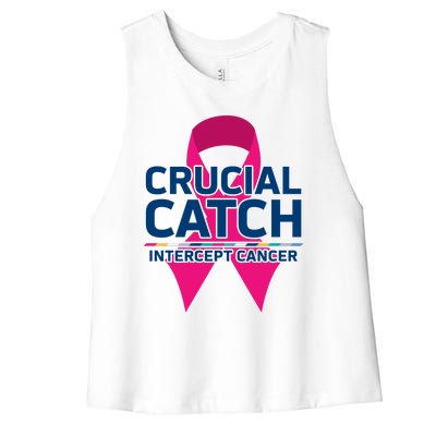 Crucial Catch Intercept Cancer Women's Racerback Cropped Tank