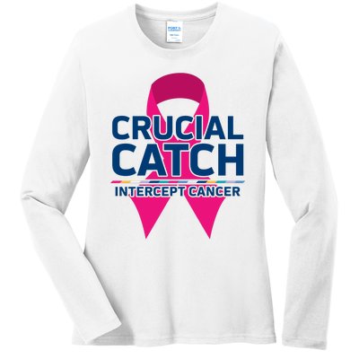 Crucial Catch Intercept Cancer Ladies Long Sleeve Shirt