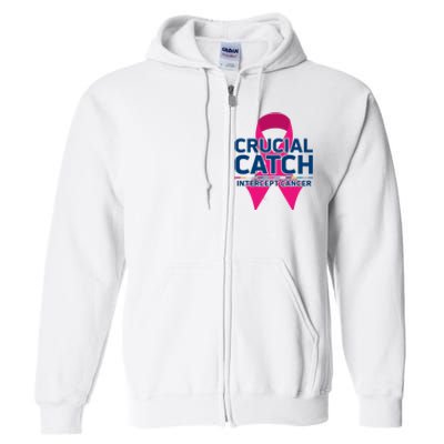 Crucial Catch Intercept Cancer Full Zip Hoodie