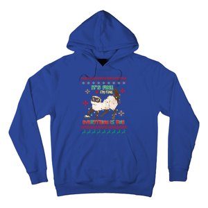 Christmas Cat It´S Fine I´M Fine Everything Is Fine Gift Hoodie