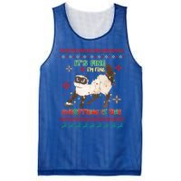 Christmas Cat It´S Fine I´M Fine Everything Is Fine Gift Mesh Reversible Basketball Jersey Tank