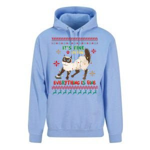 Christmas Cat It´S Fine I´M Fine Everything Is Fine Gift Unisex Surf Hoodie