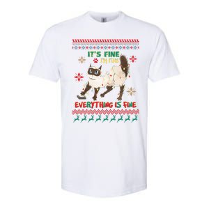 Christmas Cat It´S Fine I´M Fine Everything Is Fine Gift Softstyle CVC T-Shirt