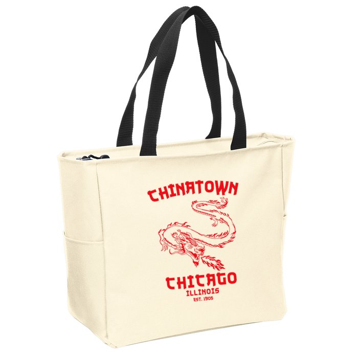 Chicago Chinatown Illinois Chinese American Loop South Side Zip Tote Bag