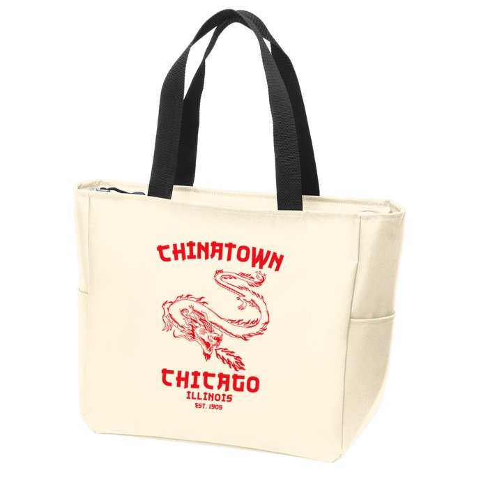 Chicago Chinatown Illinois Chinese American Loop South Side Zip Tote Bag