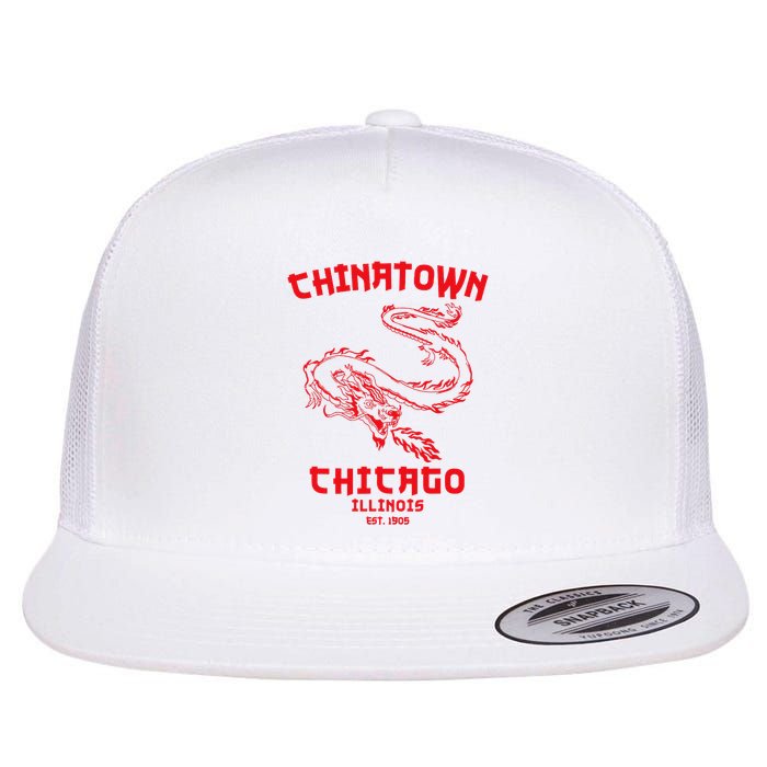 Chicago Chinatown Illinois Chinese American Loop South Side Flat Bill Trucker Hat