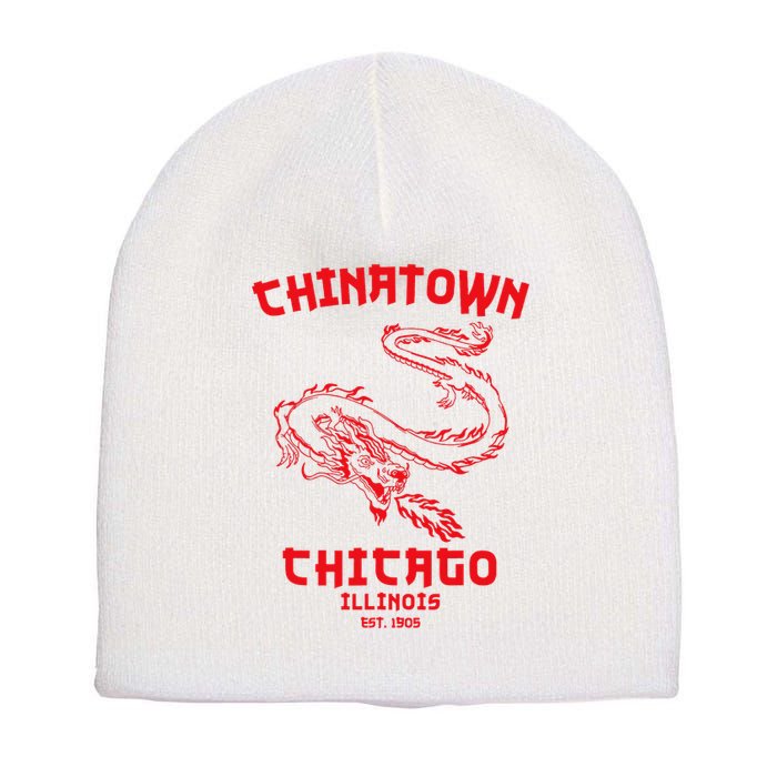 Chicago Chinatown Illinois Chinese American Loop South Side Short Acrylic Beanie