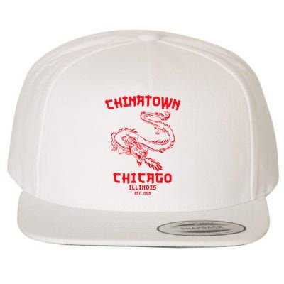 Chicago Chinatown Illinois Chinese American Loop South Side Wool Snapback Cap
