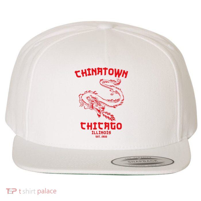 Chicago Chinatown Illinois Chinese American Loop South Side Wool Snapback Cap
