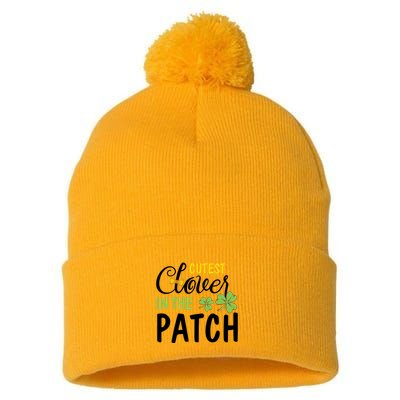 Cutest Clover In The Patch Pom Pom 12in Knit Beanie
