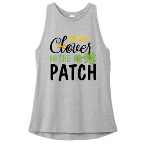 Cutest Clover In The Patch Ladies PosiCharge Tri-Blend Wicking Tank