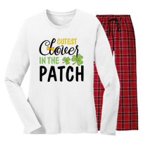 Cutest Clover In The Patch Women's Long Sleeve Flannel Pajama Set 