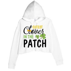 Cutest Clover In The Patch Crop Fleece Hoodie