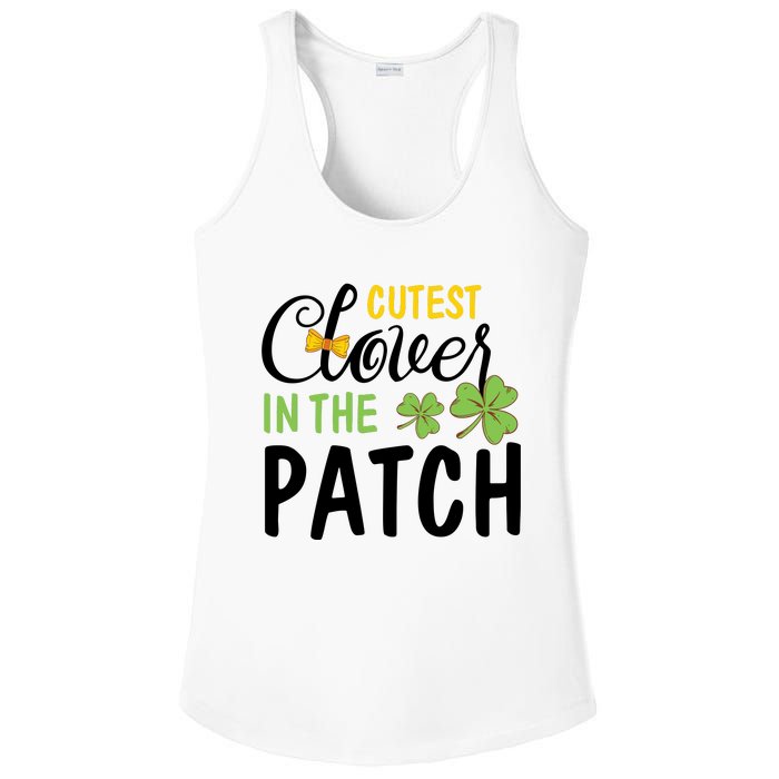 Cutest Clover In The Patch Ladies PosiCharge Competitor Racerback Tank