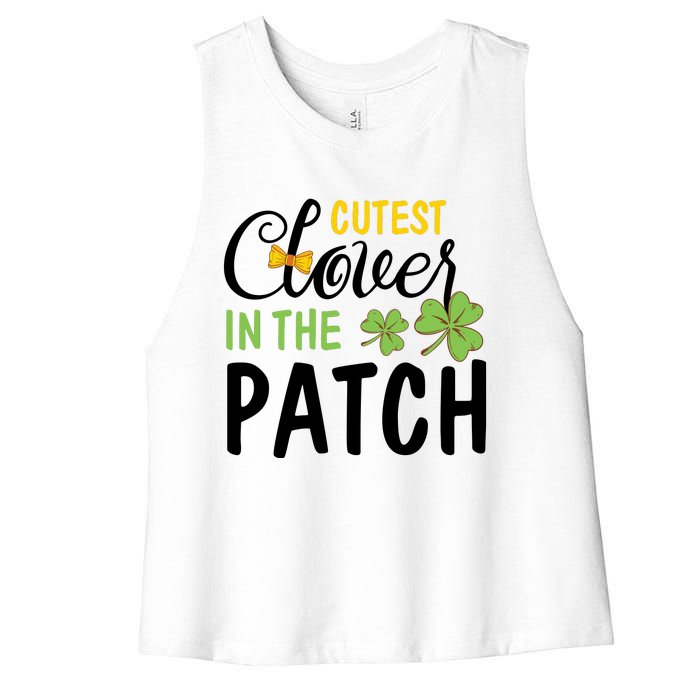 Cutest Clover In The Patch Women's Racerback Cropped Tank